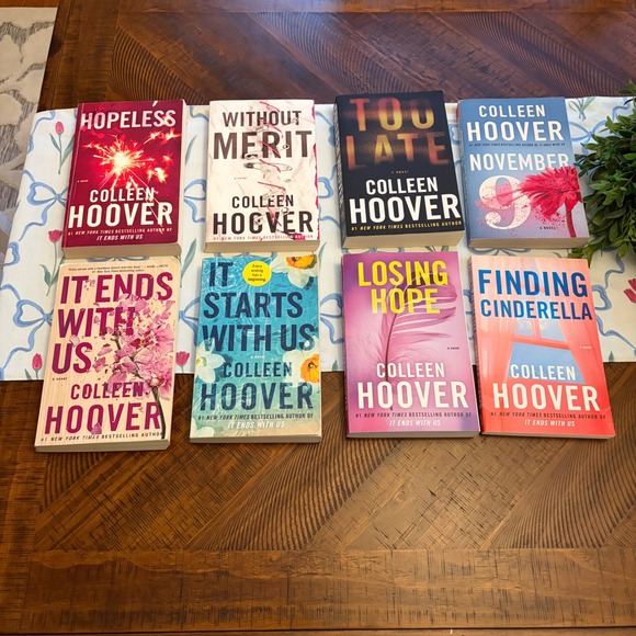 Colleen Hoover Other - Colleen Hoover Book Lot 8 Paperback Novels It Ends With Us November 9 Hopeless